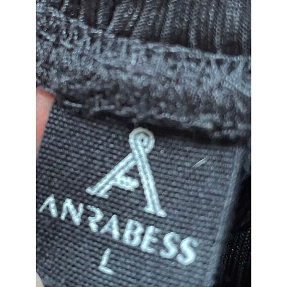 ANRABESS BLACK DRAWSTRING WOMEN’S BLACK JOGGERS - Picture 2 of 9